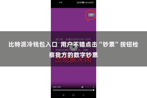 比特派冷钱包入口 用户不错点击“钞票”按钮检察我方的数字钞票