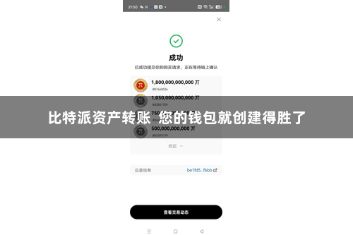 比特派资产转账  您的钱包就创建得胜了