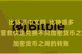 比特派中文网  比特派多币钱包还营救快速兑换不同加密货币之间的转账