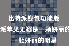 比特派钱包功能版  比特派苹果无疑是一颗妍丽的明星