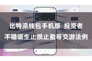 比特派钱包手机版  投资者不错诞生止损止盈等交游法例
